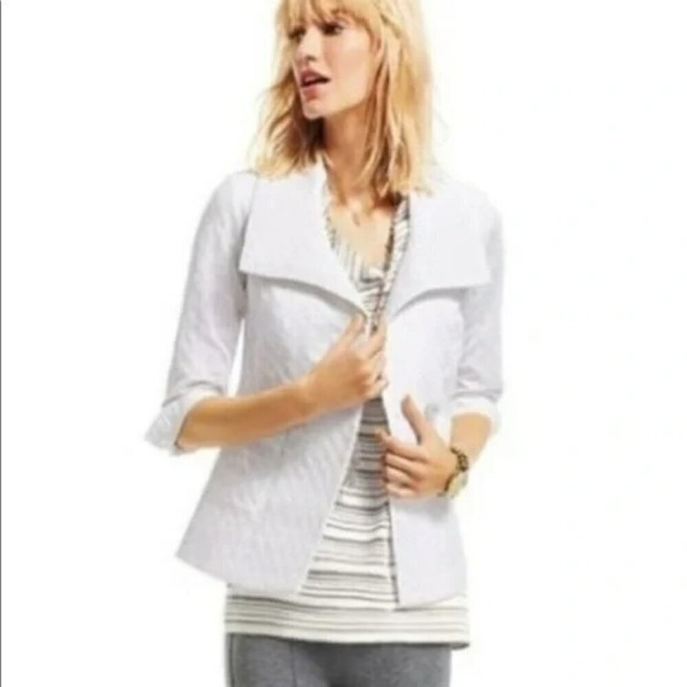 CABI Club Blazer Double Breasted White Sz XS #212 EUC